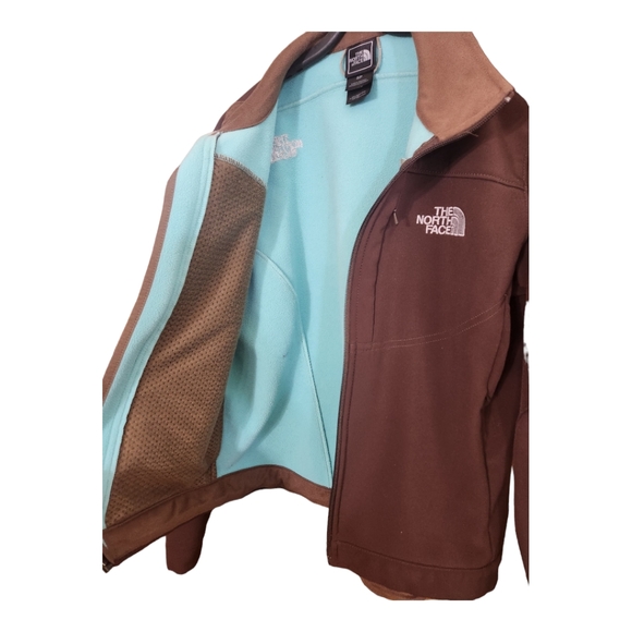 The North Face Apex Soft Shell Jacket Brown and Blue, (Small) - Picture 3 of 16